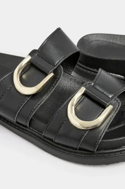 M&Co Pixiegirl Pixiegirl Black Buckle Strap Sandals In Standard D Fit><noscript><img width=