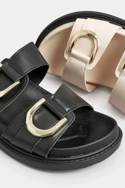 M&Co Pixiegirl Pixiegirl Black Buckle Strap Sandals In Standard D Fit><noscript><img width=