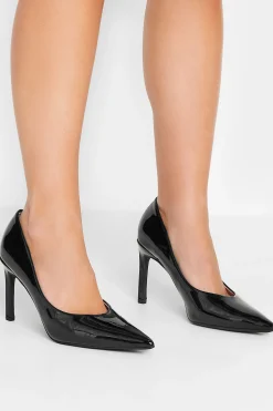 M&Co Pixiegirl Pixiegirl Black Patent Pointed Court Shoes In Standard Fit>Women Heels