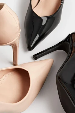 M&Co Pixiegirl Pixiegirl Black Patent Pointed Court Shoes In Standard Fit><noscript><img width=
