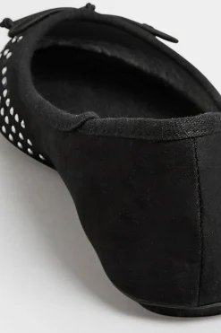 M&Co Pixiegirl Pixiegirl Black Diamante Ballerina Pumps In Standard Fit><noscript><img width=