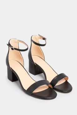 M&Co Pixiegirl Pixiegirl Black Mid Block Heel Sandals In Standard Fit>Women Heels
