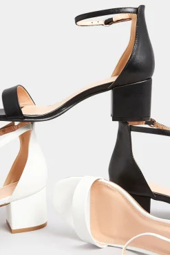 M&Co Pixiegirl Pixiegirl Black Mid Block Heel Sandals In Standard Fit><noscript><img width=
