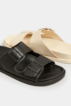 M&Co Pixiegirl Pixiegirl Black Two Buckle Sandals In Standard Fit><noscript><img width=