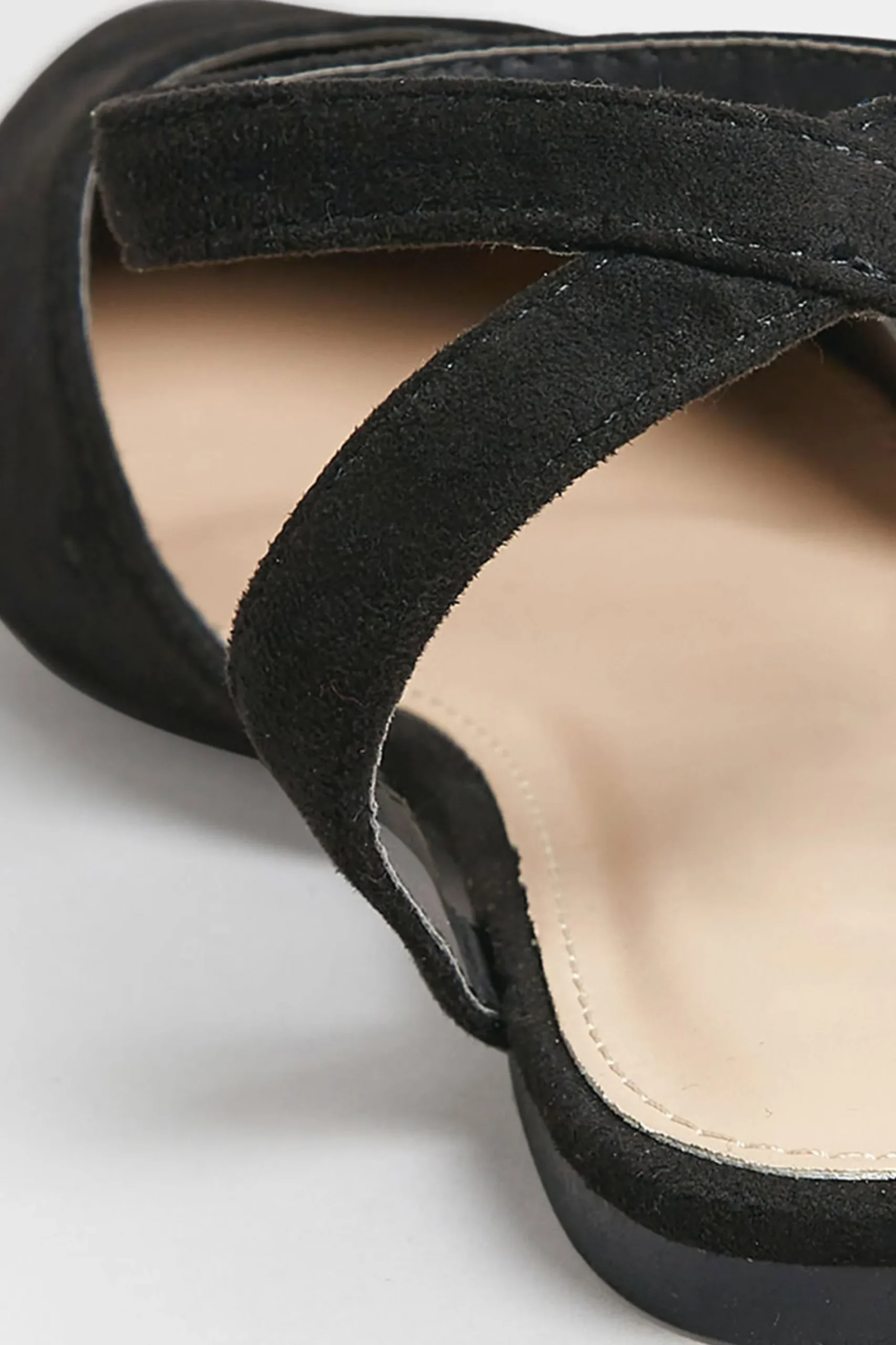 M&Co Pixiegirl Pixiegirl Black Faux Suede Two Part Pointed Ballerina Pumps In Standard Fit>Women Flat Shoes
