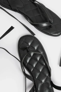 M&Co Pixiegirl Pixiegirl Black Ankle Strap Flat Sandals In Standard Fit><noscript><img width=