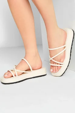 M&Co Pixiegirl Pixiegirl Cream Strappy Flatform Sandals In Standard Fit>Women Sandals