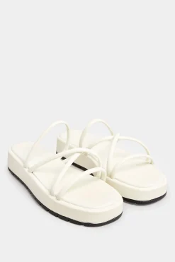 M&Co Pixiegirl Pixiegirl Cream Strappy Flatform Sandals In Standard Fit>Women Sandals