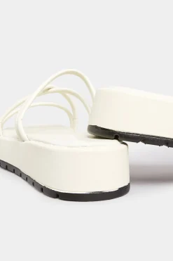M&Co Pixiegirl Pixiegirl Cream Strappy Flatform Sandals In Standard Fit><noscript><img width=