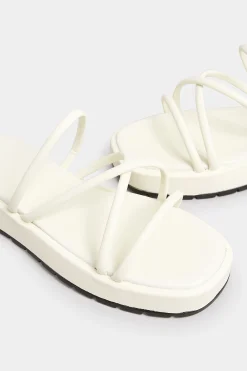 M&Co Pixiegirl Pixiegirl Cream Strappy Flatform Sandals In Standard Fit><noscript><img width=