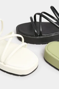 M&Co Pixiegirl Pixiegirl Cream Strappy Flatform Sandals In Standard Fit><noscript><img width=