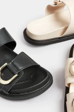 M&Co Pixiegirl Pixiegirl Cream Buckle Strap Sandals In Standard D Fit><noscript><img width=