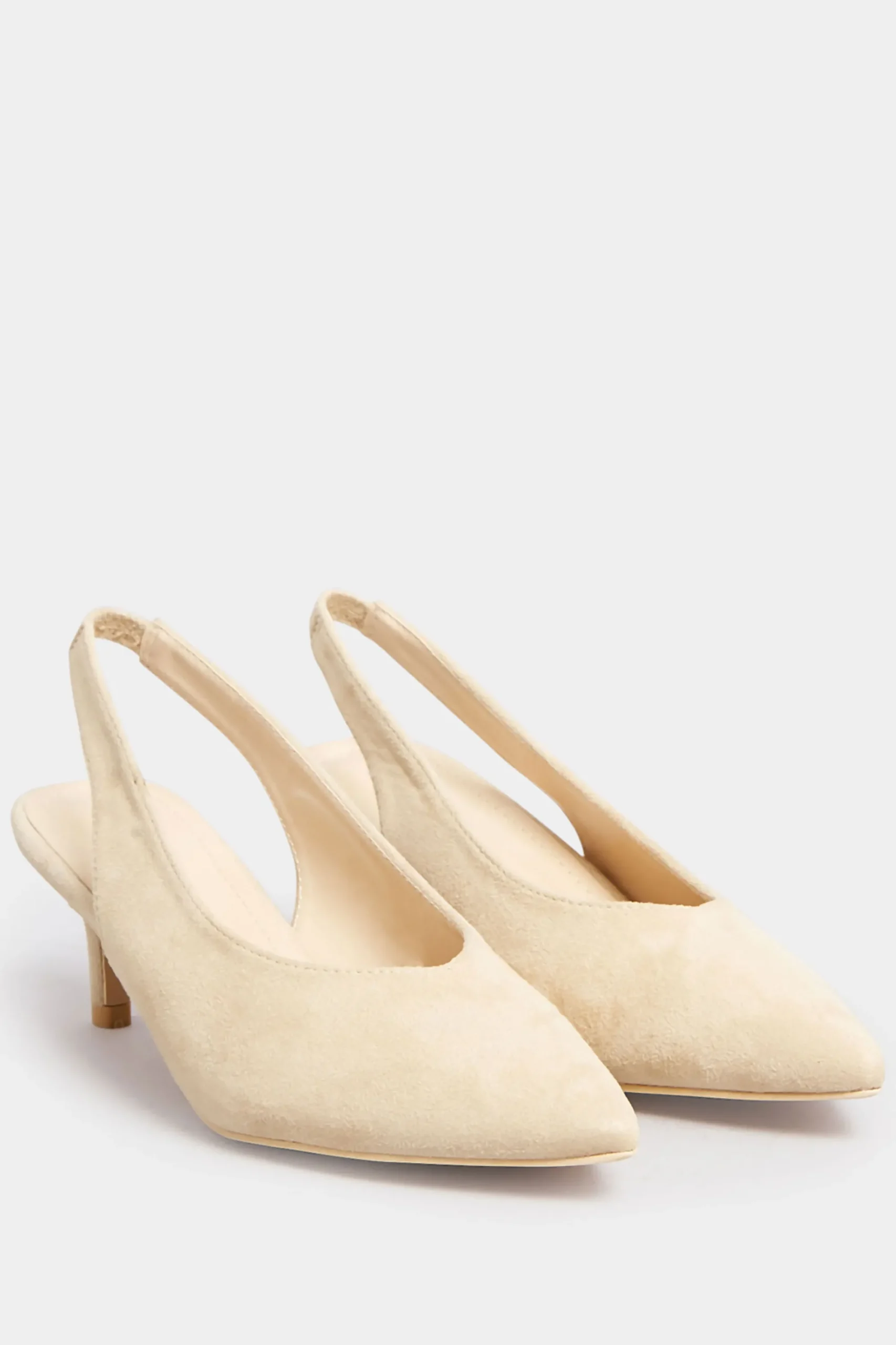 M&Co Pixiegirl Pixiegirl Nude Slingback Kitten Heel Court Shoes In Standard Fit>Women Heels