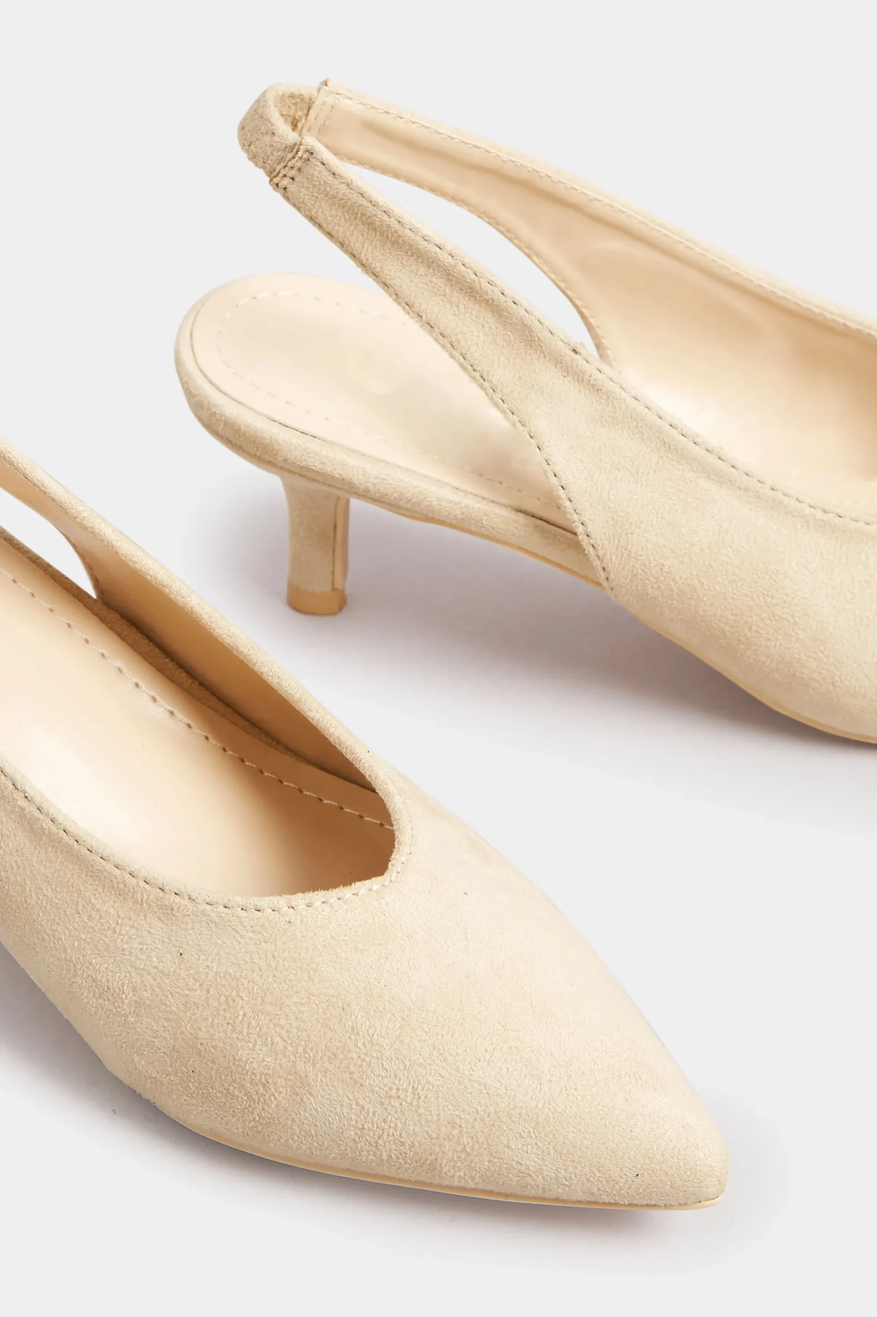 M&Co Pixiegirl Pixiegirl Nude Slingback Kitten Heel Court Shoes In Standard Fit>Women Heels