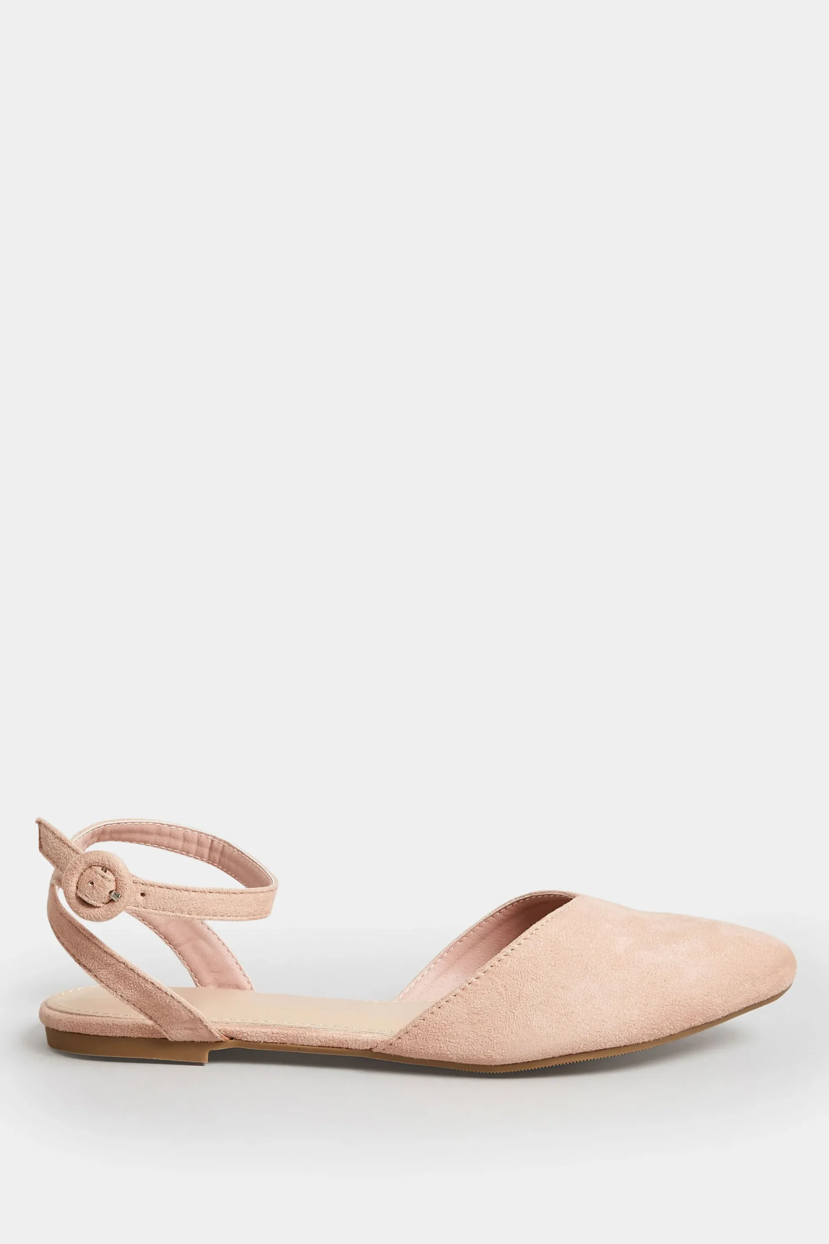 M&Co Pixiegirl Pixiegirl Nude Faux Suede Two Part Pointed Ballerina Pumps In Standard Fit>Women Flat Shoes