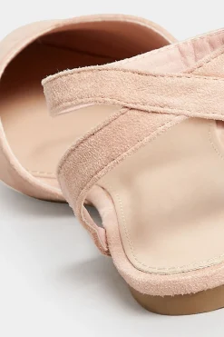 M&Co Pixiegirl Pixiegirl Nude Faux Suede Two Part Pointed Ballerina Pumps In Standard Fit><noscript><img width=
