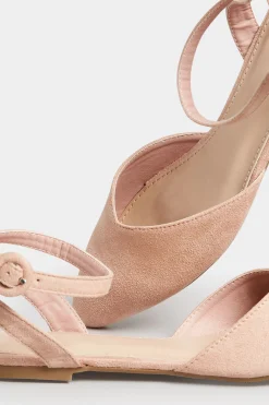 M&Co Pixiegirl Pixiegirl Nude Faux Suede Two Part Pointed Ballerina Pumps In Standard Fit><noscript><img width=