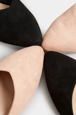 M&Co Pixiegirl Pixiegirl Nude Faux Suede Two Part Pointed Ballerina Pumps In Standard Fit><noscript><img width=