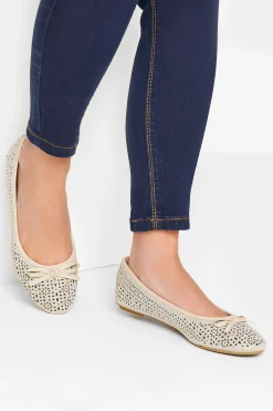 M&Co Pixiegirl Pixiegirl Nude Glitter Cut Out Ballerina Pumps In Standard Fit>Women Flat Shoes