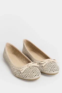 M&Co Pixiegirl Pixiegirl Nude Glitter Cut Out Ballerina Pumps In Standard Fit>Women Flat Shoes