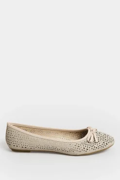 M&Co Pixiegirl Pixiegirl Nude Glitter Cut Out Ballerina Pumps In Standard Fit><noscript><img width=