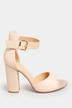 M&Co Pixiegirl Pixiegirl Nude Ankle Strap High Block Heels In Standard Fit><noscript><img width=