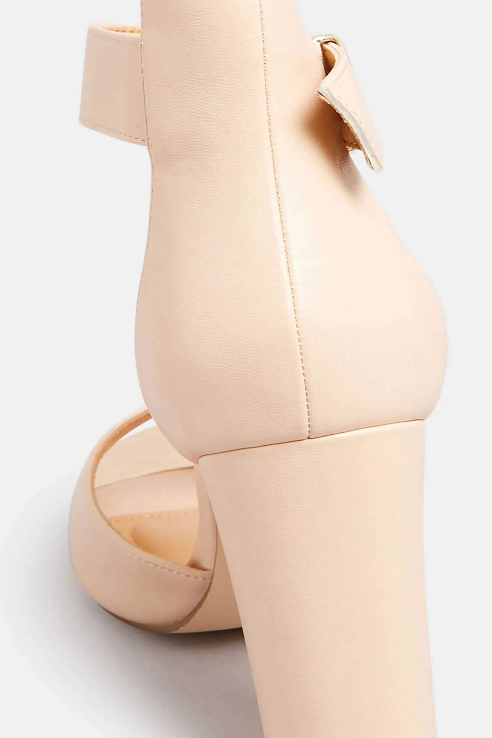 M&Co Pixiegirl Pixiegirl Nude Ankle Strap High Block Heels In Standard Fit>Women Heels