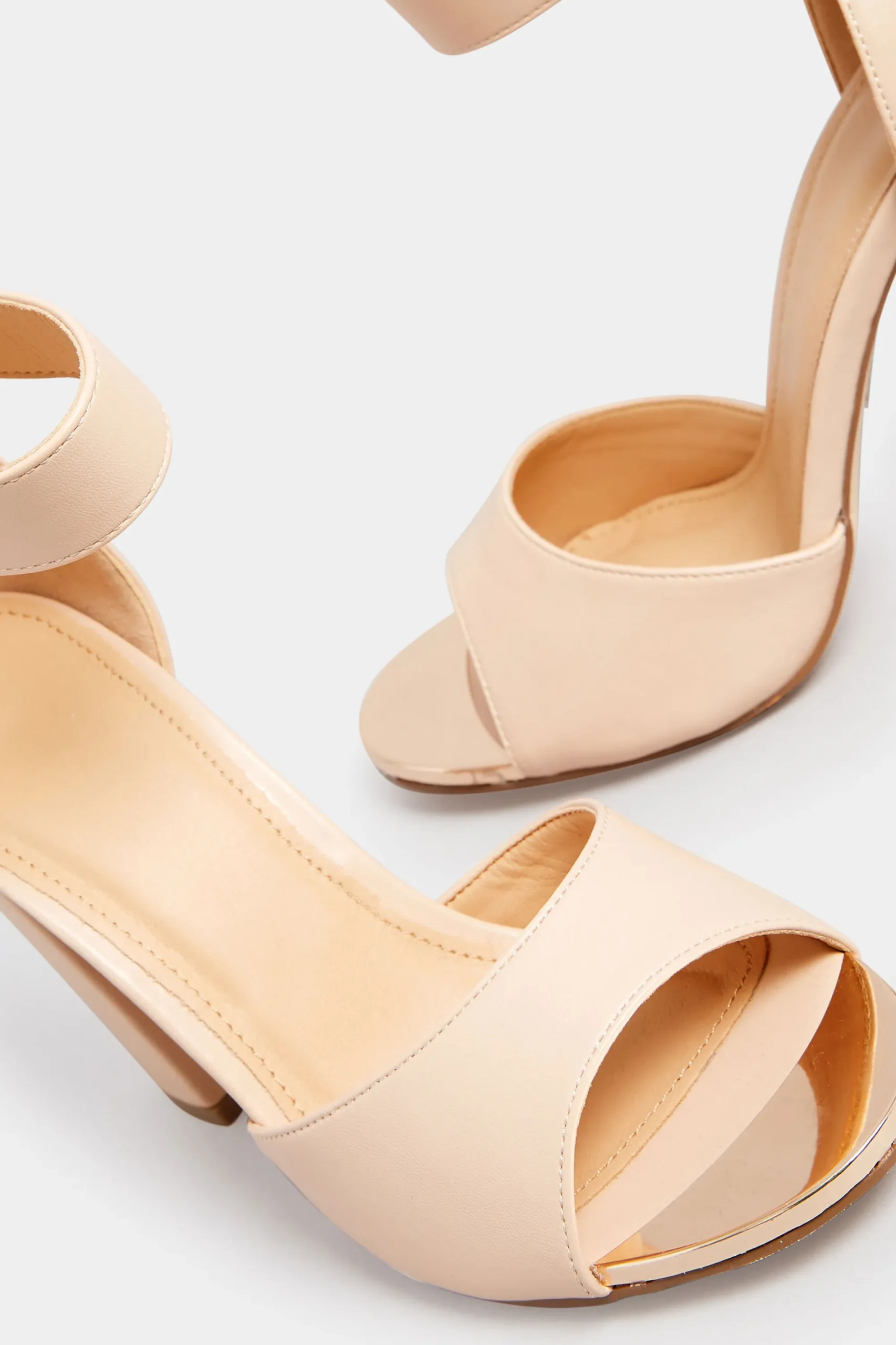 M&Co Pixiegirl Pixiegirl Nude Ankle Strap High Block Heels In Standard Fit>Women Heels