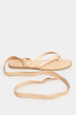 M&Co Pixiegirl Pixiegirl Nude Ankle Tie Sandals In Standard Fit><noscript><img width=