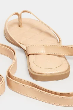 M&Co Pixiegirl Pixiegirl Nude Ankle Tie Sandals In Standard Fit><noscript><img width=