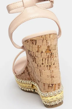 M&Co Pixiegirl Pixiegirl Nude High Wedge Heels In Standard Fit><noscript><img width=