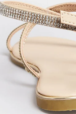 M&Co Pixiegirl Pixiegirl Rose Gold Diamante Sandals In Standard Fit><noscript><img width=