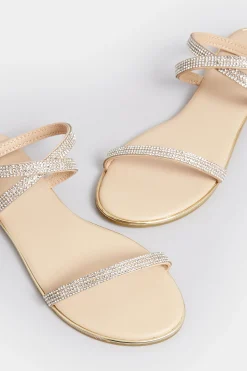 M&Co Pixiegirl Pixiegirl Rose Gold Diamante Sandals In Standard Fit><noscript><img width=