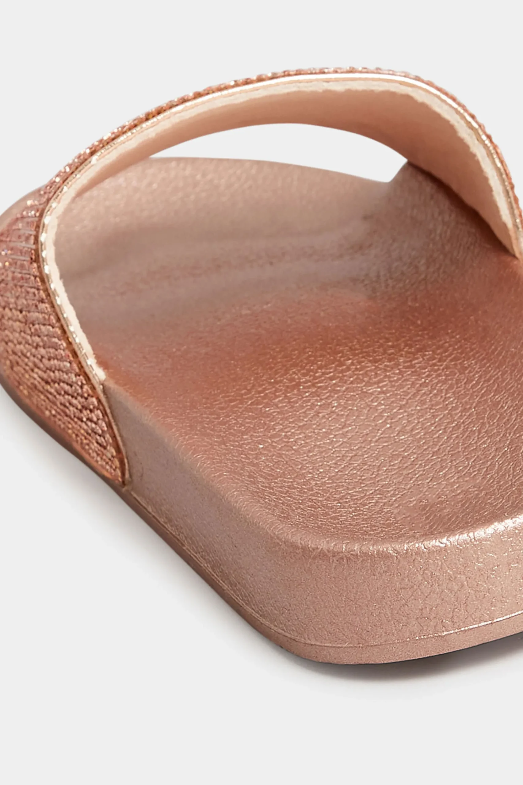 M&Co Pixiegirl Pixiegirl Rose Gold Diamante Sliders In Standard Fit>Women Sandals