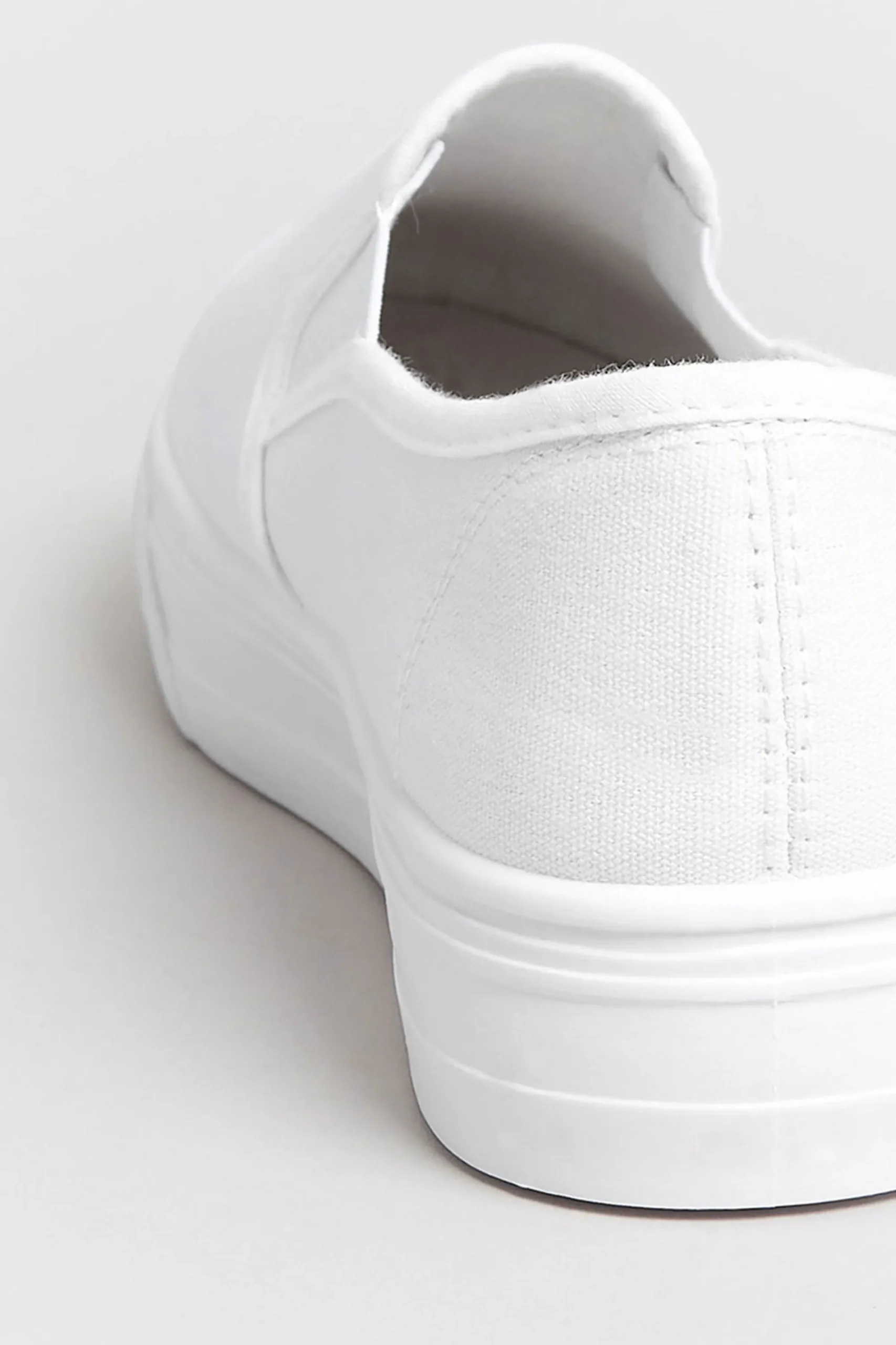 M&Co Pixiegirl Pixiegirl White Canvas Slip On Flatform Trainers In Standard Fit>Women Flat Shoes