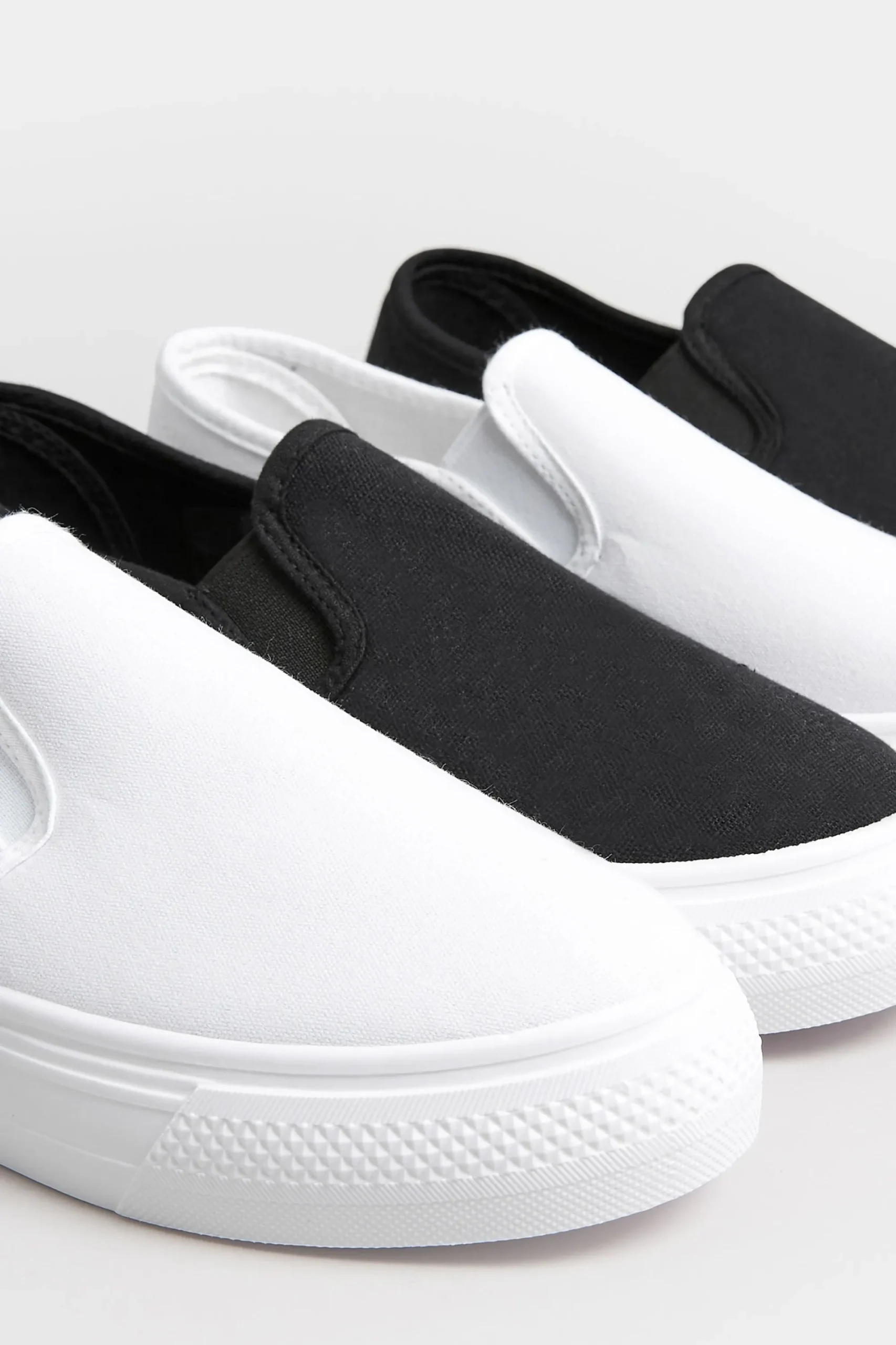 M&Co Pixiegirl Pixiegirl White Canvas Slip On Flatform Trainers In Standard Fit>Women Flat Shoes