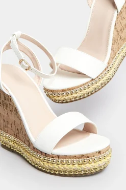 M&Co Pixiegirl Pixiegirl White High Wedge Heels In Standard Fit><noscript><img width=