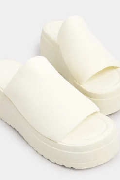 M&Co Pixiegirl Pixiegirl White Wedge Platform Mule Sandals In Standard Fit><noscript><img width=