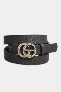 M&Co Yours Yours 2 Pack Black & Brown Double Hoop Belts><noscript><img width=