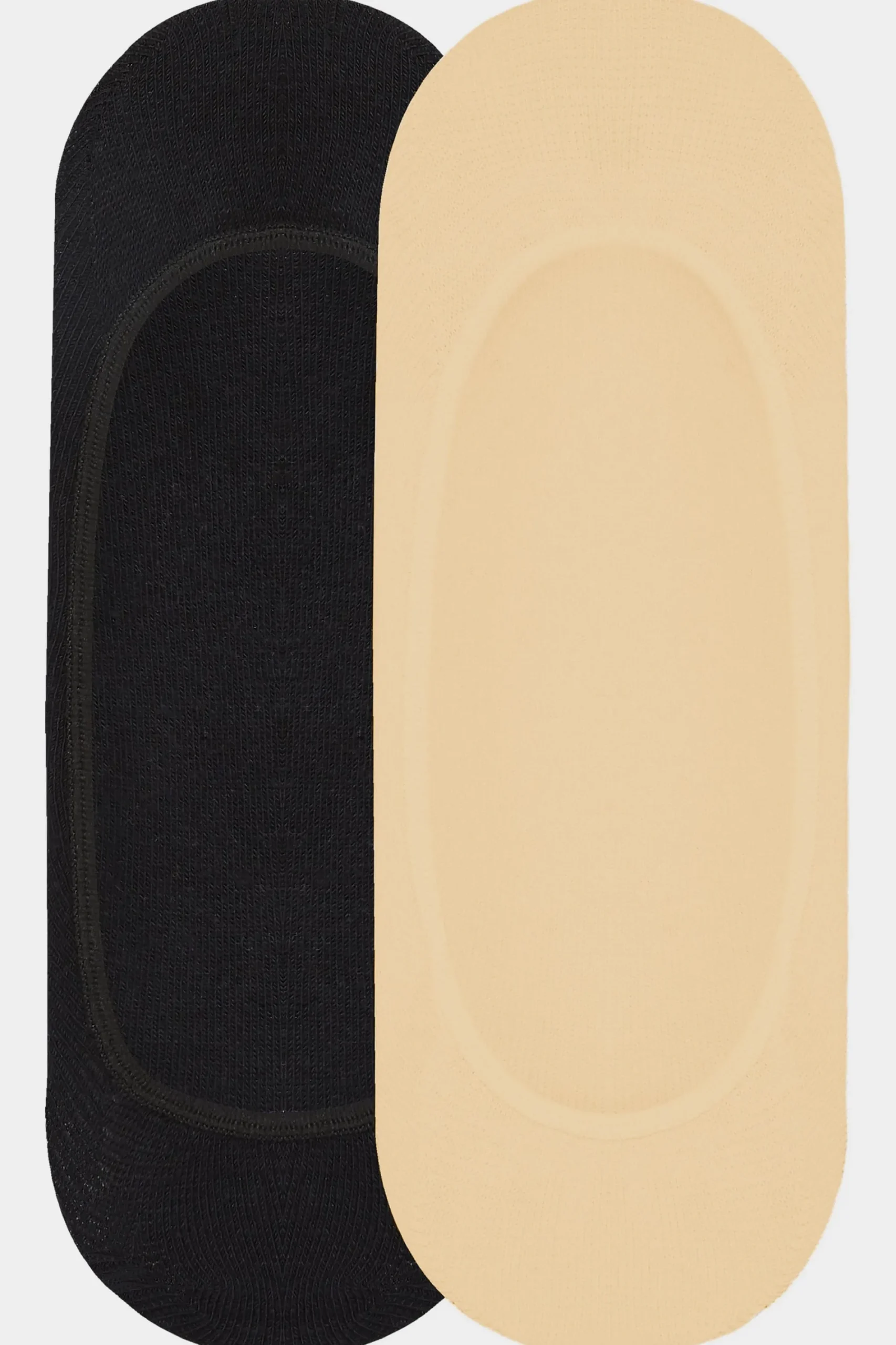 M&Co Yours Yours 2 Pack Black & Nude Footsie Socks>Women Socks