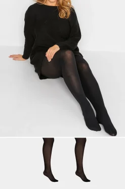M&Co Yours Yours 2 Pack Black 100 Denier Tights>Women Tights