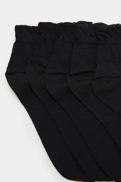 M&Co Yours Yours 5 Pack Black Trainer Liner Socks><noscript><img width=