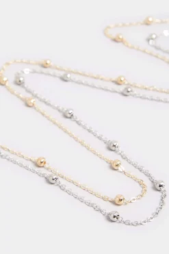 M&Co Yours Yours 2 Pack Silver & Gold Beaded Sunglasses Chain Set><noscript><img width=