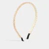 M&Co Yours Yours Beige Brown Beaded Thin Headband>Women Hair Accessories