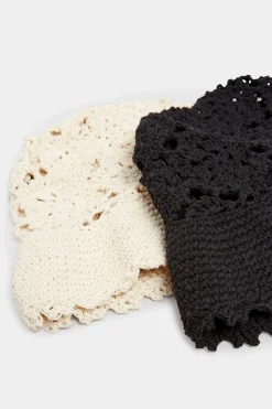 M&Co Yours Yours Beige Brown Crochet Bucket Hat><noscript><img width=