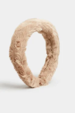M&Co Yours Yours Beige Brown Faux Fur Headband>Women Hair Accessories