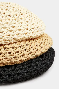 M&Co Yours Yours Beige Brown Straw Beret><noscript><img width=