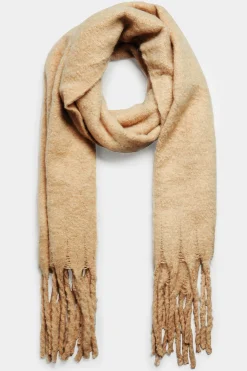 M&Co Yours Yours Beige Brown Super Soft Chunky Tassel Scarf>Women Scarves
