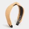 M&Co Yours Yours Beige Brown Straw Twist Headband>Women Hair Accessories