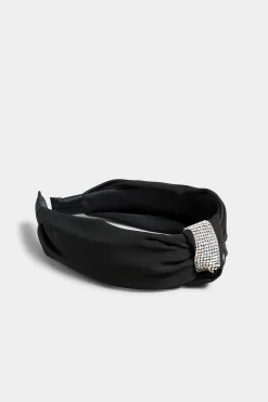 M&Co Yours Yours Black & Silver Diamante Knot Headband><noscript><img width=